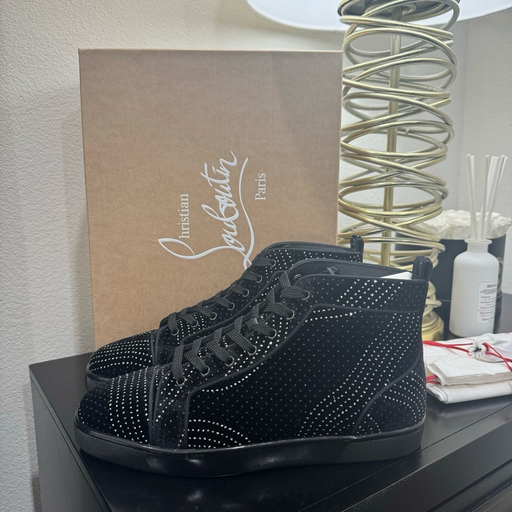 Christian Louboutin Louis Orlato High-Top Black/Silver